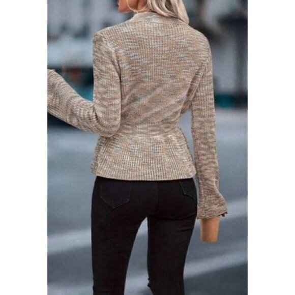 Chic Half Turtle Neck Mixed Color Pullover - Picture 4 of 6